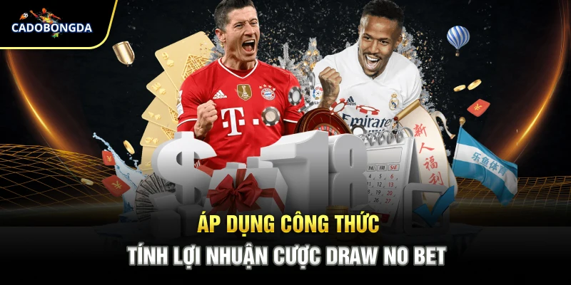 Áp dụng công thức để tính lợi nhuận cược draw no bet
