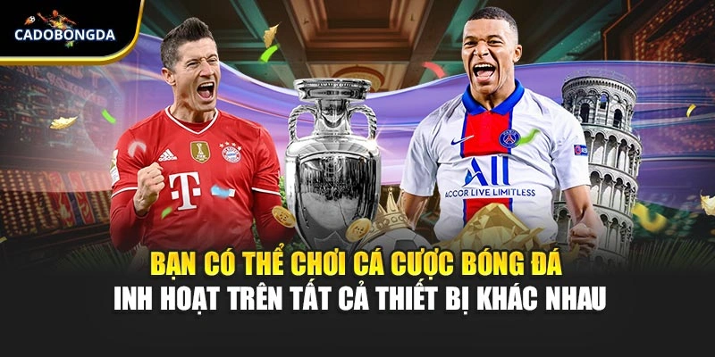 Bạn có thể chơi cá cược bóng đá linh hoạt trên tất cả thiết bị khác nhau