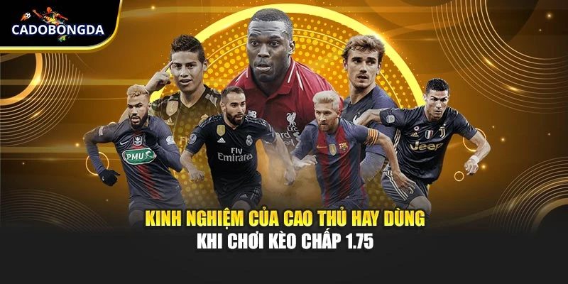 Kinh nghiệm của cao thủ hay dùng khi chơi kèo chấp 1.75
