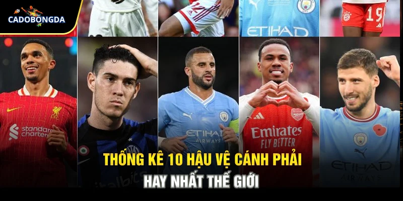 Thống kê 10 hậu vệ cánh phải hay nhất thế giới
