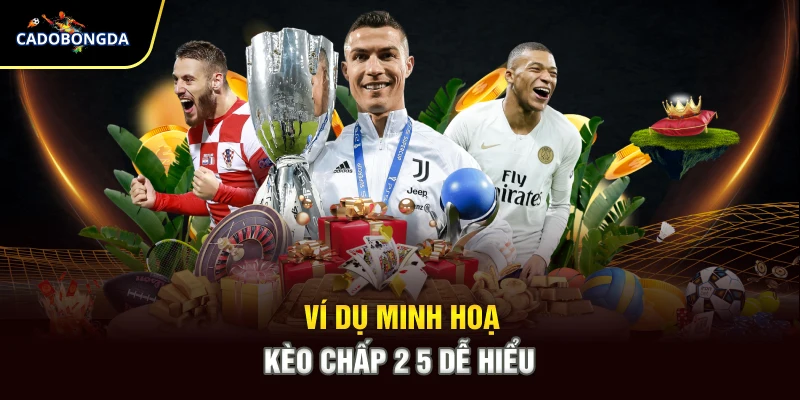 Ví dụ minh hoạt kèo chấp 2 5 dễ hiểu